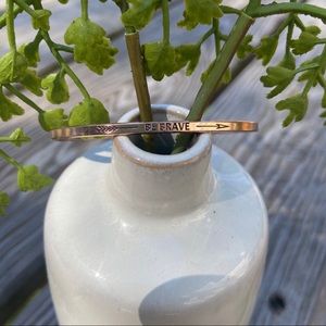 FREE Thin Gold “Be Brave” Bracelet (FREE W/ ANY PURCHASE!)